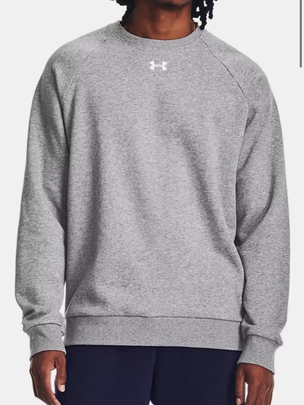 Under Armour Gray Crewneck Sweatshirt with Chest Logo